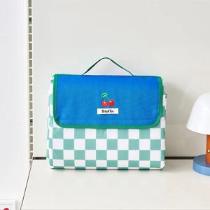 디어데이 3인용 피크닉 방수매트 그린체커보드 체리