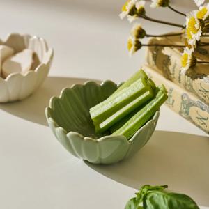 L 꽃바람둥둥 꽃모양 종지 연두