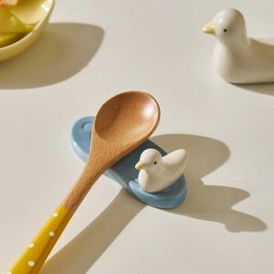 L 꽃바람둥둥 수저받침 연못오리