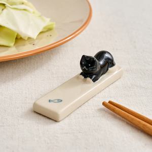 L 우리집뚱냥이 입체수저받침 까만냥
