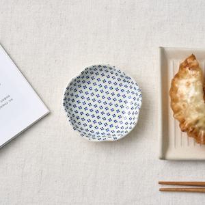 L 일본산 꽃모양 종지 도트