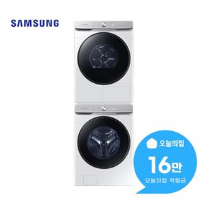 [렌탈] AI 세탁기 21kg+건조기 21kg+상단 설치 키트 WF21DG6650BW2T