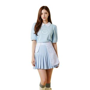 골피아 HUBWK1207 헤일리골프 여성 카모 패턴 랩 주름 플리츠 큐롯 스커트