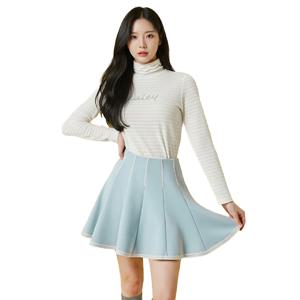 골피아 HSBKT1114 헤일리골프 여성 스톤 포인트 링클 하프넥 긴팔 이너 티셔츠