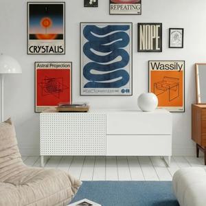 마르체 루미 거실장 수납장 타공 서랍 티비다이 TV장식장 1200