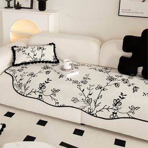 [해외] 심플 플라워 비정형 소파패드 사계절 쇼파커버 깔개 2인/3인/4인 2colors