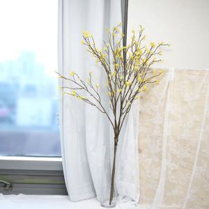 스프링 옐로우 산수유꽃 조화가지 꽃꽂이 봄 조경 꽃다발 이케바나 감성 인테리어 소품