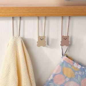 주방행주걸이 무타공 싱크대 행주걸이대 수세미거치대 부엌 편리한 양방향 도어후크 행거 도어훅