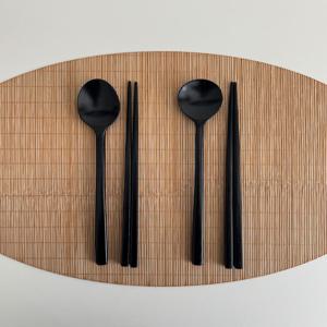 블랙 옻칠 수저세트 (2type)