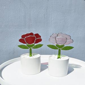 스테인드글라스 카네이션 화분