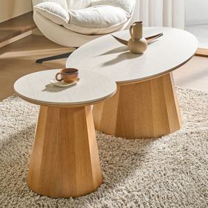 라임 세라믹 오크 거실 좌식 소파 사이드 테이블 1300 500 세트