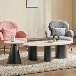 레이온 세라믹 상판 거실 좌식 소파 사이드 테이블 1300 450 세트 2colors