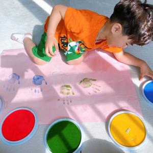 대형 잉크패드 스탬프패드 스템프 도장놀이 물감 미술 놀이 엄마표 5컬러 16cm