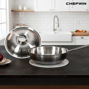 통5중 316STS 스테인레스 멀티웍 인덕션용 편수웍 28cm