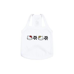 헬로키티X아루마루 펫 로고 크롭티_화이트