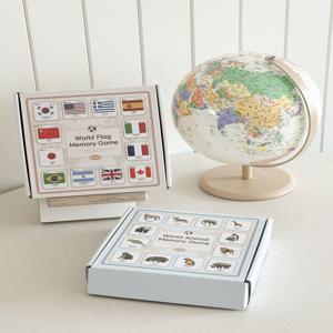 세계 국기 동물 메모리게임 실사 포스터 세트