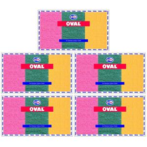 오발 주방용칼라수세미 OVAL 반짝이 이중 타파 수세미 (1576)