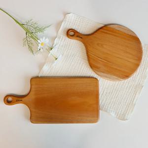 99.9% 항균! 마호가니 원목 도마 2종 세트 (원형1P+베이직1P)