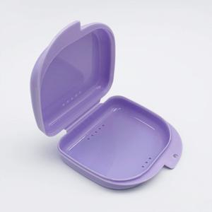 컬러 똑딱이 교정기 케이스 위생 세척 보관함 휴대용 유지장치 틀니 보관통