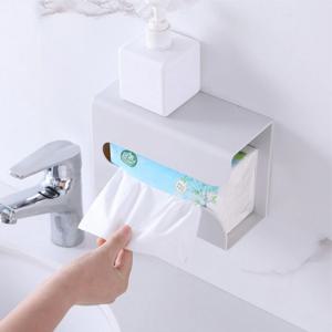 무타공 부착식 티슈 케이스 핸드타올 수납함 주방 욕실 거실 화장대 벽걸이 휴지 수납 보관함