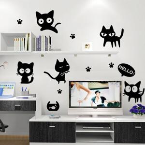 포인트 스티커 벽지 헬로우 고양이/인테리어