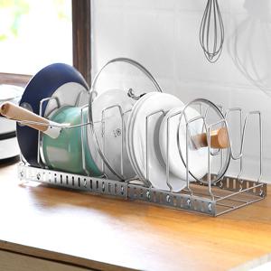올스테인레스 후라이팬 정리대 냄비 뚜껑 거치대 수납 싱크대 하부장 정리랙