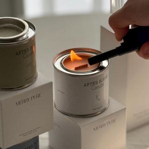 미니라이터증정/선물포장/천연 우드심지 소이 캔들  비즈 향초 집들이선물