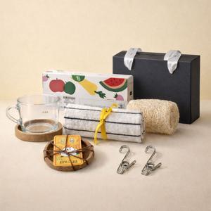 이케아 집들이 유럽 감성 선물 세트 정품 6종 개업 이사 자취생 지퍼백 유리 잔 컵 받침대