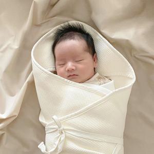 100수 순면 누빔 신생아 여름 겉싸개 무형광 아기 출산용품 2colors