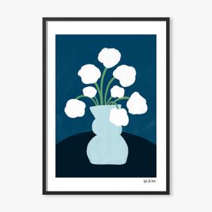 인테리어포스터 꽃그림 감성드로잉 홈카페 White Flowers
