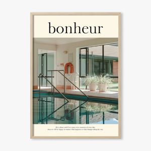 인테리어포스터 여름사진 물 수영장 미드센츄리 벽장식소품 Bonheur