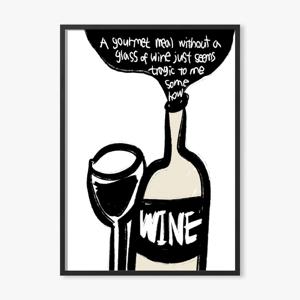 인테리어포스터 와인그림 드로잉 키치 유니크 빈티지 주방 감성홈카페 Wine