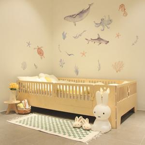 래빗아띠침대 SEO등급 최상급 자작나무 유아/어린이 저상침대(안전가드 2개 포함)