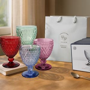 고블렛 와인잔 중 310ml 4p 선물세트 색상고르기 (쇼핑백 추가옵션)