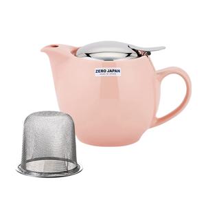 제로재팬 티포트 라운드 450ml 핑크 (BBN-02PI) 도자기 티팟세트