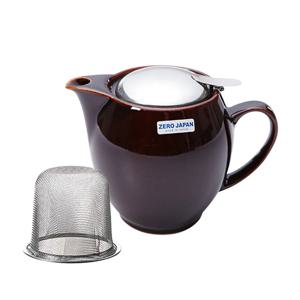 제로재팬 티포트 라운드 350ml 안티크브라운 (BBN-01ABR) 도자기 티팟세트