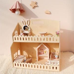 아띠 몽슈슈하우스 싱글 자작나무 인형의집 미니어쳐가구 포함 인형수납장