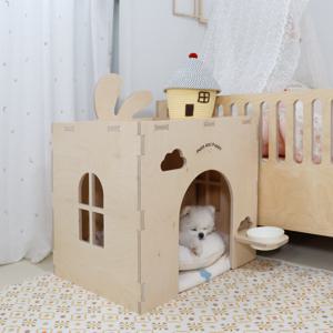 래빗아띠펫하우스 반려동물 집 강아지 고양이 하우스 숨숨집 협탁겸용