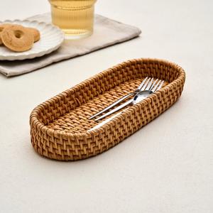 라탄 타원형 수저통