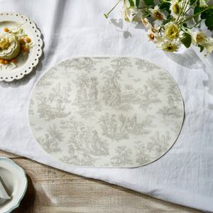 프릴리옹 오벌 실리콘 식탁매트 그레이