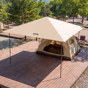 선쉴드 블랙코팅 캐노피 방수 그늘막 캠핑 원터치 타프 메쉬 투명창 세트