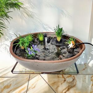 장미옹기 옹달샘 미니 분수대 물멍 힐링 인테리어 분수대 가정용 실내분수 미니정원꾸미기