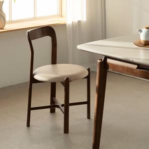 [리퍼]지헨 원목 체어 식탁의자 인테리어 카페 가죽