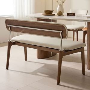 [리퍼]베리 2인/3인 등받이 벤치 애쉬 원목 의자 식탁 카페 인테리어