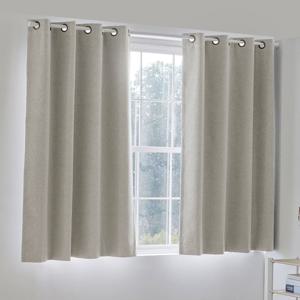 100% 완전차단 헤링본 작은창 창문 암막커튼 아일렛 2p