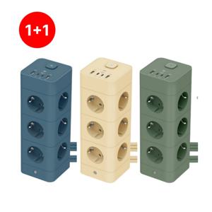 [1+1] MT10 큐브 수직타워형 고용량멀티탭 USB C타입 고속충전기