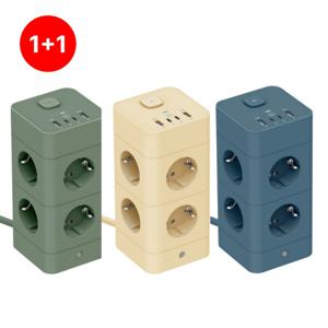 [1+1] MT09 큐브 수직 타워형 고용량멀티탭 USB C타입 고속충전기