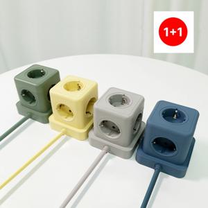 [1+1] MT04 큐브 고용량멀티탭 케이블형 1.8M USB C타입 고속충전 콘센트