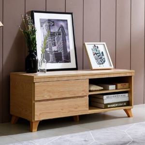 좁은거실 핸드리수 투서랍 오픈2단선반 거실장(1000 2컬러)