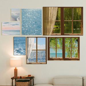여름 바다 윤슬 감성 풍경  창문 원룸 인테리어 포스터 액자 25종